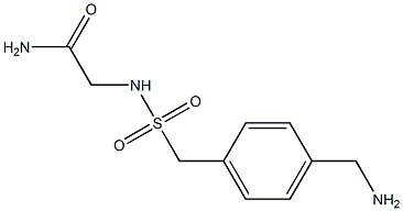 2-({[4-(aminomethyl)phenyl]methane}sulfonamido)acetamide Struktur