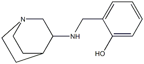 2-({1-azabicyclo[2.2.2]octan-3-ylamino}methyl)phenol Struktur