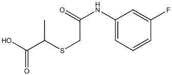 2-({2-[(3-fluorophenyl)amino]-2-oxoethyl}thio)propanoic acid Struktur