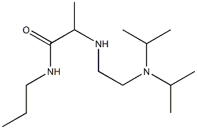 2-({2-[bis(propan-2-yl)amino]ethyl}amino)-N-propylpropanamide Struktur