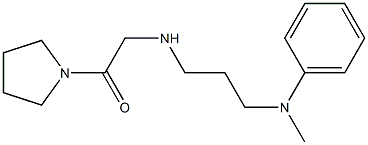 2-({3-[methyl(phenyl)amino]propyl}amino)-1-(pyrrolidin-1-yl)ethan-1-one Struktur