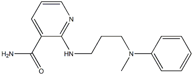 2-({3-[methyl(phenyl)amino]propyl}amino)pyridine-3-carboxamide Struktur