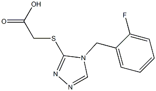 2-({4-[(2-fluorophenyl)methyl]-4H-1,2,4-triazol-3-yl}sulfanyl)acetic acid Struktur