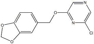 2-(1,3-benzodioxol-5-ylmethoxy)-6-chloropyrazine Struktur