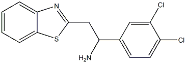 2-(1,3-benzothiazol-2-yl)-1-(3,4-dichlorophenyl)ethan-1-amine Struktur