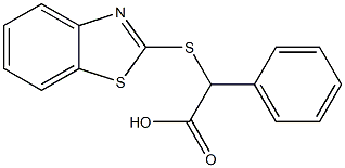 2-(1,3-benzothiazol-2-ylsulfanyl)-2-phenylacetic acid Struktur