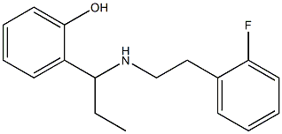 2-(1-{[2-(2-fluorophenyl)ethyl]amino}propyl)phenol Struktur