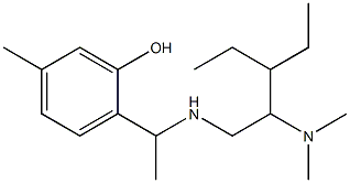 2-(1-{[2-(dimethylamino)-3-ethylpentyl]amino}ethyl)-5-methylphenol Struktur