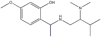 2-(1-{[2-(dimethylamino)-3-methylbutyl]amino}ethyl)-5-methoxyphenol Struktur