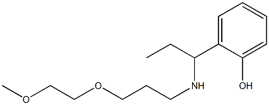 2-(1-{[3-(2-methoxyethoxy)propyl]amino}propyl)phenol Struktur