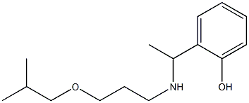 2-(1-{[3-(2-methylpropoxy)propyl]amino}ethyl)phenol Struktur