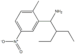 2-(1-amino-2-ethylbutyl)-1-methyl-4-nitrobenzene Struktur