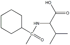 2-(1-cyclohexylacetamido)-3-methylbutanoic acid Struktur