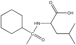 2-(1-cyclohexylacetamido)-4-methylpentanoic acid Struktur