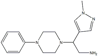 2-(1-methyl-1H-pyrazol-4-yl)-2-(4-phenylpiperazin-1-yl)ethan-1-amine Struktur