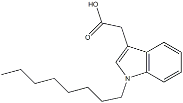 2-(1-octyl-1H-indol-3-yl)acetic acid Struktur