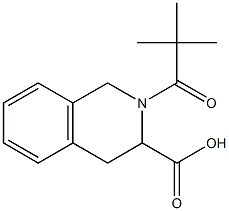 2-(2,2-dimethylpropanoyl)-1,2,3,4-tetrahydroisoquinoline-3-carboxylic acid Struktur