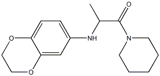 2-(2,3-dihydro-1,4-benzodioxin-6-ylamino)-1-(piperidin-1-yl)propan-1-one Struktur