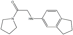 2-(2,3-dihydro-1H-inden-5-ylamino)-1-(pyrrolidin-1-yl)ethan-1-one Struktur