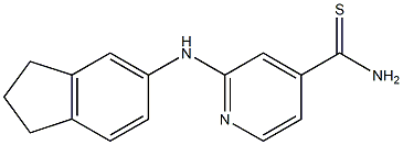 2-(2,3-dihydro-1H-inden-5-ylamino)pyridine-4-carbothioamide Struktur