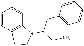 2-(2,3-dihydro-1H-indol-1-yl)-3-phenylpropan-1-amine Struktur