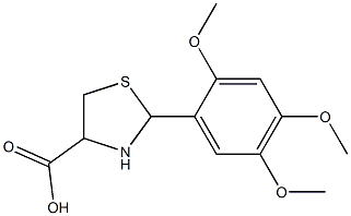 2-(2,4,5-trimethoxyphenyl)-1,3-thiazolidine-4-carboxylic acid Struktur