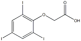 2-(2,4,6-triiodophenoxy)acetic acid Struktur