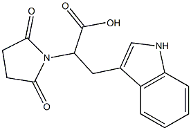 2-(2,5-dioxopyrrolidin-1-yl)-3-(1H-indol-3-yl)propanoic acid Struktur