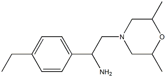 2-(2,6-dimethylmorpholin-4-yl)-1-(4-ethylphenyl)ethan-1-amine Struktur