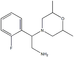 2-(2,6-dimethylmorpholin-4-yl)-2-(2-fluorophenyl)ethan-1-amine Struktur