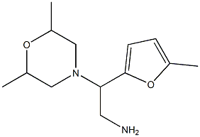 2-(2,6-dimethylmorpholin-4-yl)-2-(5-methyl-2-furyl)ethanamine Struktur