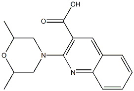 2-(2,6-dimethylmorpholin-4-yl)quinoline-3-carboxylic acid Struktur