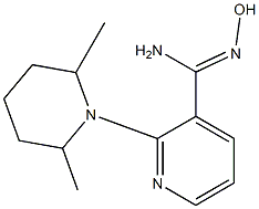 2-(2,6-dimethylpiperidin-1-yl)-N'-hydroxypyridine-3-carboximidamide Struktur