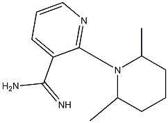 2-(2,6-dimethylpiperidin-1-yl)pyridine-3-carboximidamide Struktur