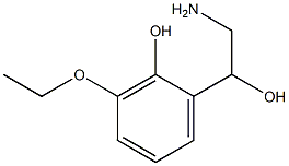 2-(2-amino-1-hydroxyethyl)-6-ethoxyphenol Struktur