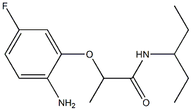 2-(2-amino-5-fluorophenoxy)-N-(pentan-3-yl)propanamide Struktur