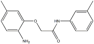 2-(2-amino-5-methylphenoxy)-N-(3-methylphenyl)acetamide Struktur