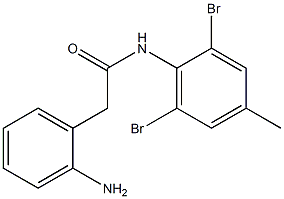 2-(2-aminophenyl)-N-(2,6-dibromo-4-methylphenyl)acetamide Struktur