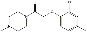 2-(2-bromo-4-methylphenoxy)-1-(4-methylpiperazin-1-yl)ethan-1-one Struktur