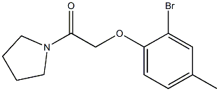 2-(2-bromo-4-methylphenoxy)-1-(pyrrolidin-1-yl)ethan-1-one Struktur