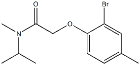 2-(2-bromo-4-methylphenoxy)-N-methyl-N-(propan-2-yl)acetamide Struktur