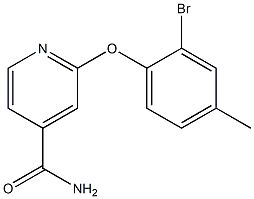 2-(2-bromo-4-methylphenoxy)pyridine-4-carboxamide Struktur