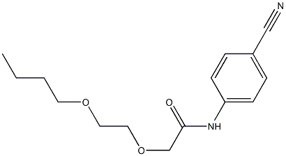 2-(2-butoxyethoxy)-N-(4-cyanophenyl)acetamide Struktur