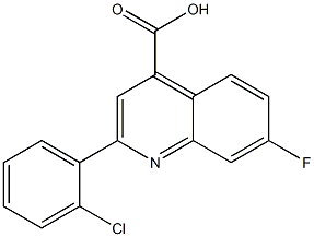 2-(2-chlorophenyl)-7-fluoroquinoline-4-carboxylic acid Struktur