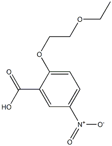 2-(2-ethoxyethoxy)-5-nitrobenzoic acid Struktur