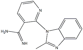 2-(2-methyl-1H-benzimidazol-1-yl)pyridine-3-carboximidamide Struktur