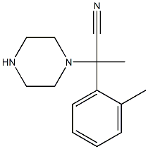 2-(2-methylphenyl)-2-(piperazin-1-yl)propanenitrile Struktur