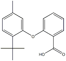 2-(2-tert-butyl-5-methylphenoxy)benzoic acid Struktur