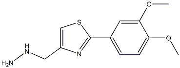 2-(3,4-dimethoxyphenyl)-4-(hydrazinomethyl)-1,3-thiazole Struktur