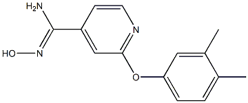 2-(3,4-dimethylphenoxy)-N'-hydroxypyridine-4-carboximidamide Struktur